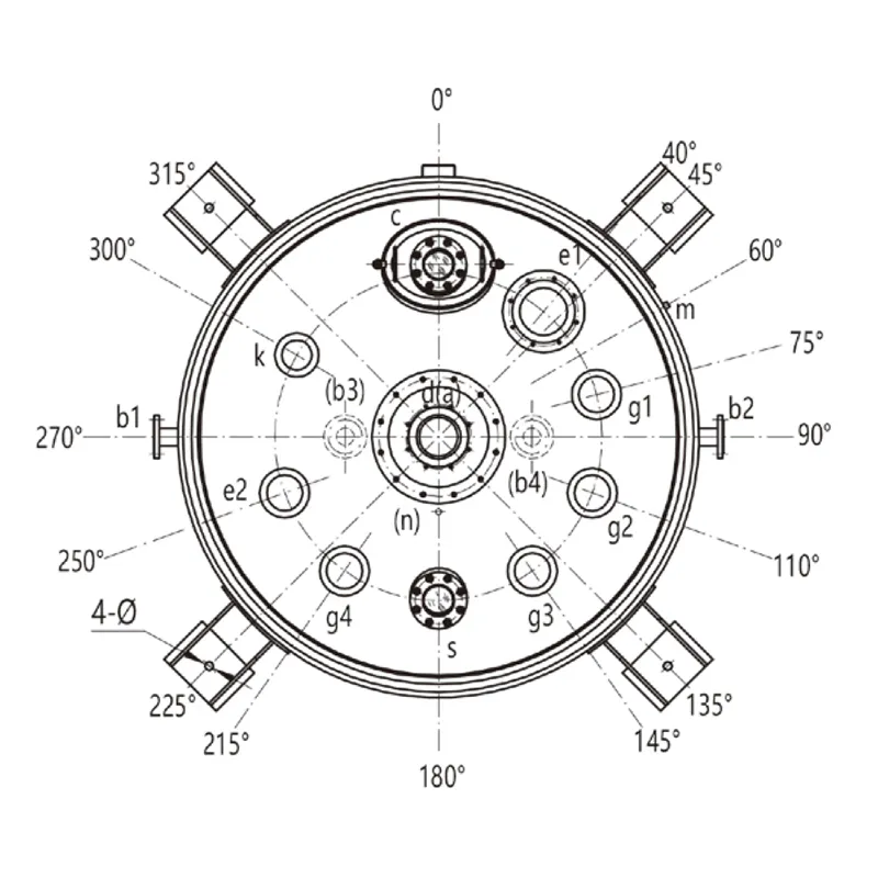 Проектный чертеж эмалированного реактора K8000L-K16000L