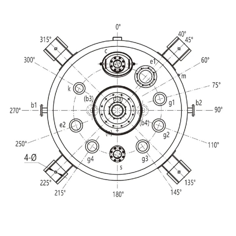 Проектный чертеж эмалированного реактора F8000L-F20000L